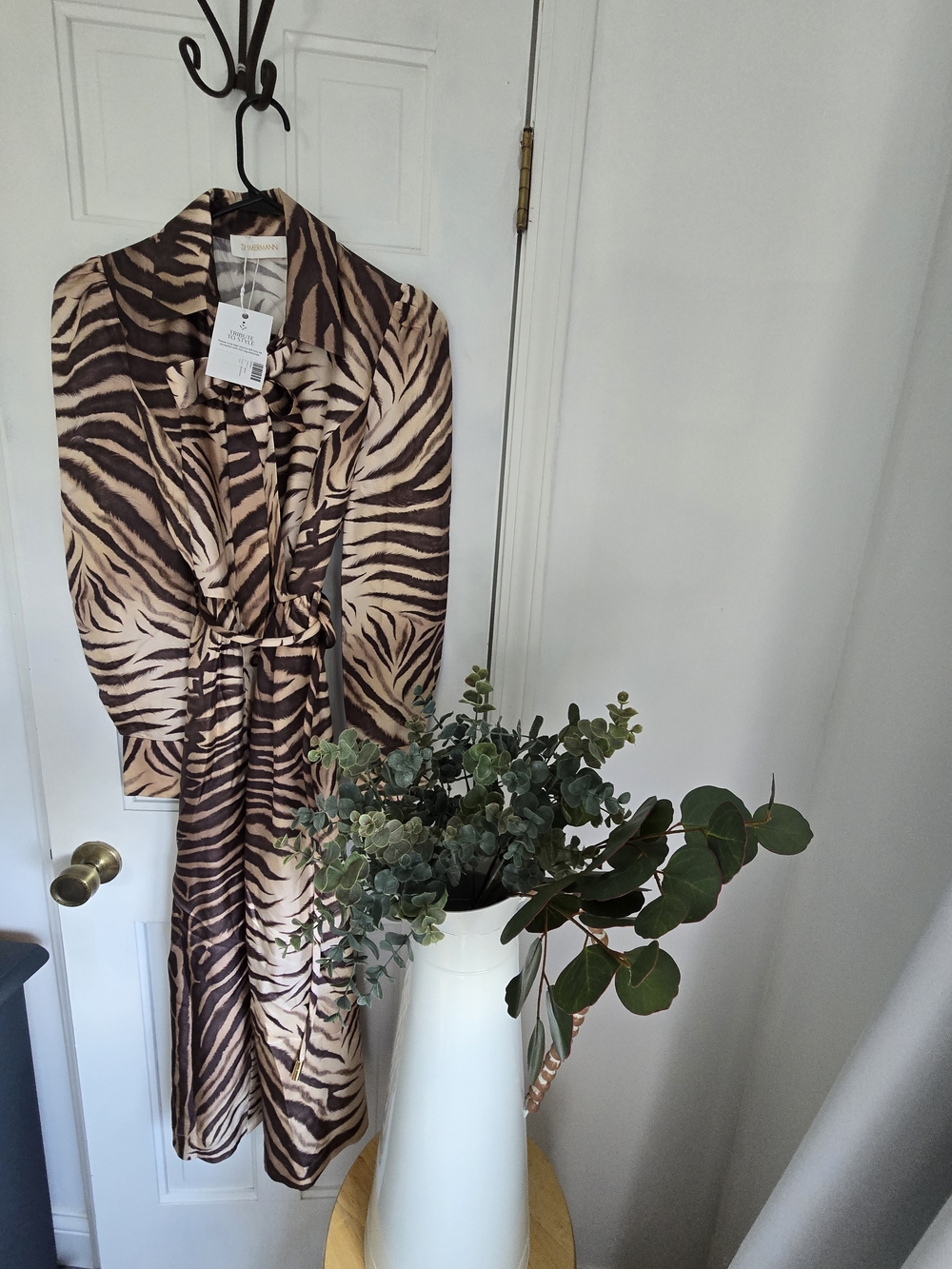 Zimmermann Zebra-Print in Beige-Pink and Black - US Size 6 - Picture 4 of 8